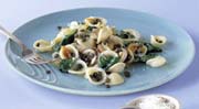 Orecchiette with Lentils, Onions, and Spinach